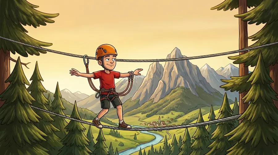 Parcours accrobranche dans les arbres à Châtel Aventures