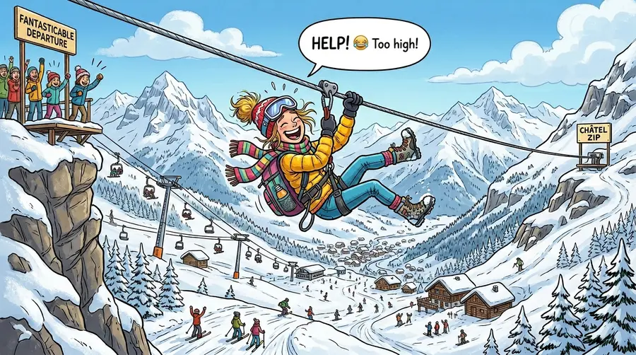 Vol en tyrolienne Fantasticable avec vue panoramique