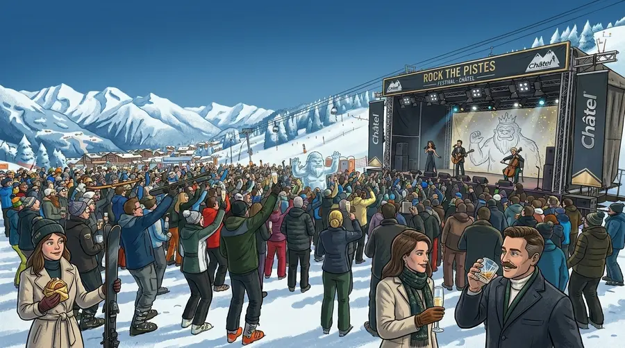 Festival Rock the Pistes à Châtel avec concert en plein air sur les pistes