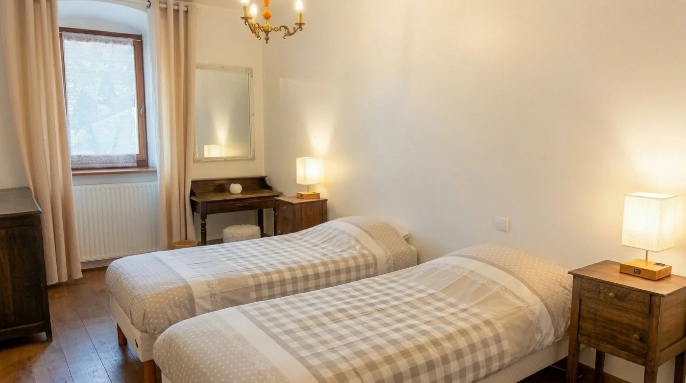 Chambre 3 — lits jumeaux vue d'ensemble