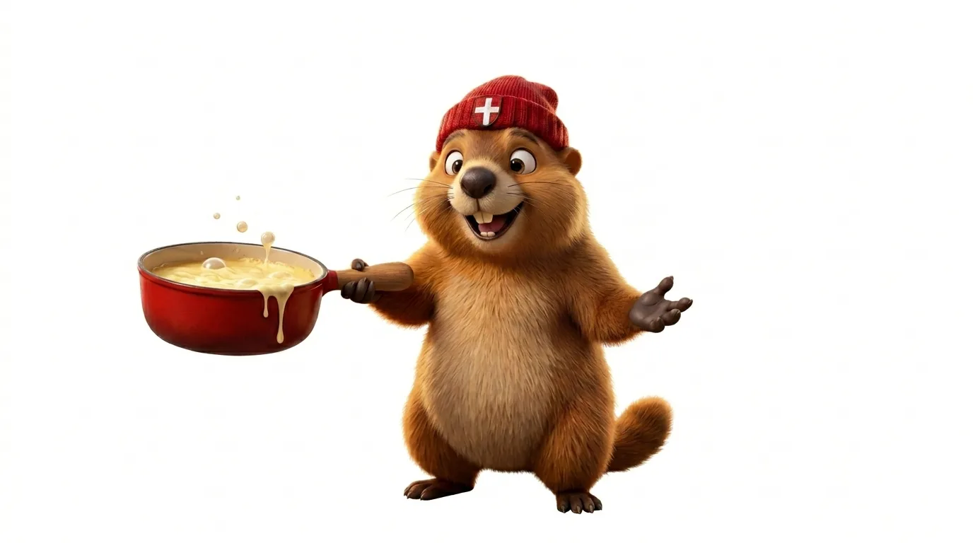 Marcelline prépare une fondue savoyarde